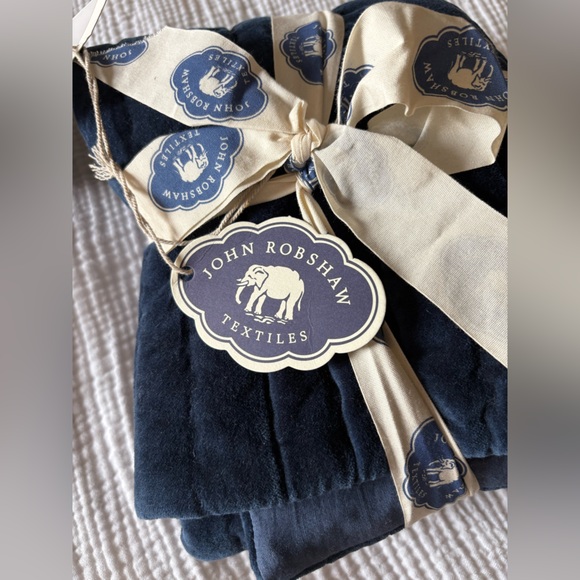 John Robshaw Indigo Cotton Velvet Euro Sham - Picture 6 of 9